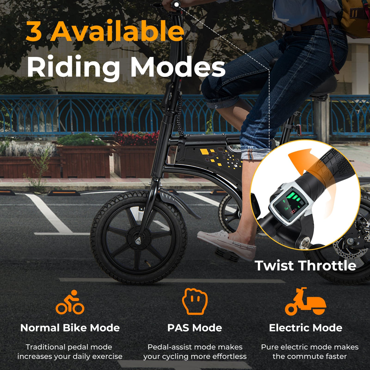 Vélo électrique pliable pour adulte avec moteur 350W