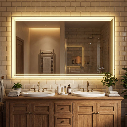 Miroir de salle de bains à DEL 122 cm x 71 cm