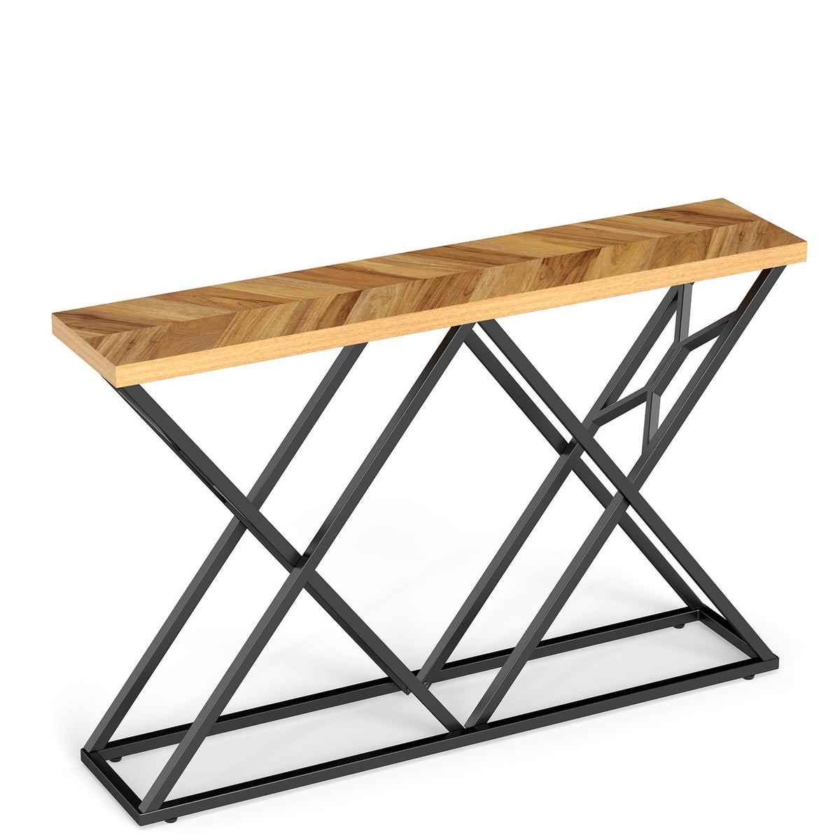 Table console 140 cm cadre en métal robuste