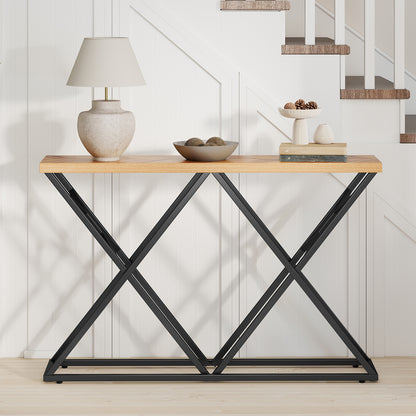 Table console 140 cm cadre en métal robuste