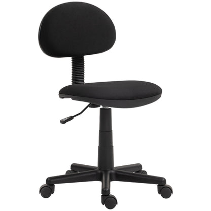 Chaise de bureau sans accoudoirs pivotante bas du dos
