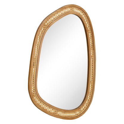 Miroir mural irrégulier rotin PVC