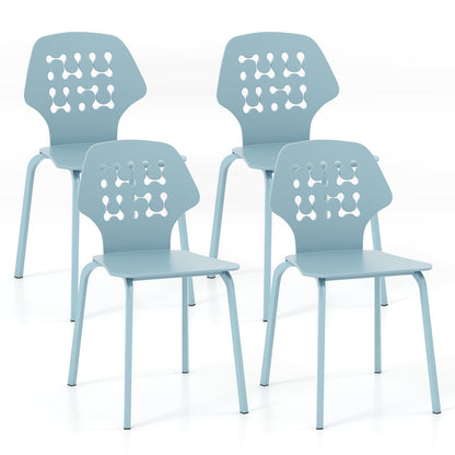 Chaises de salle à manger en métal — Lot de 4