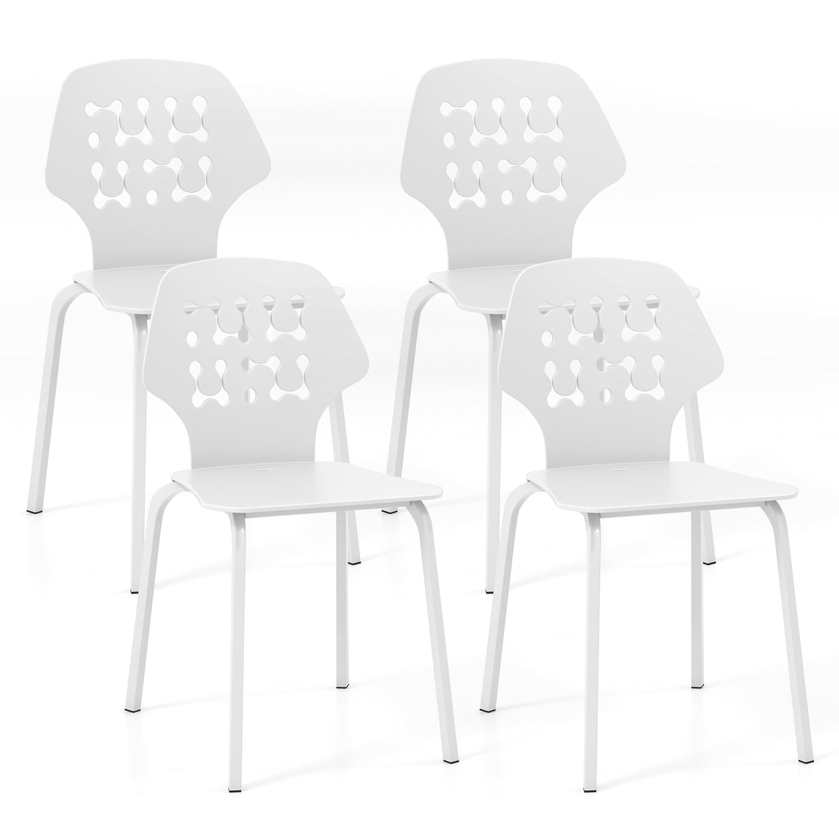 Chaises de salle à manger en métal — Lot de 4