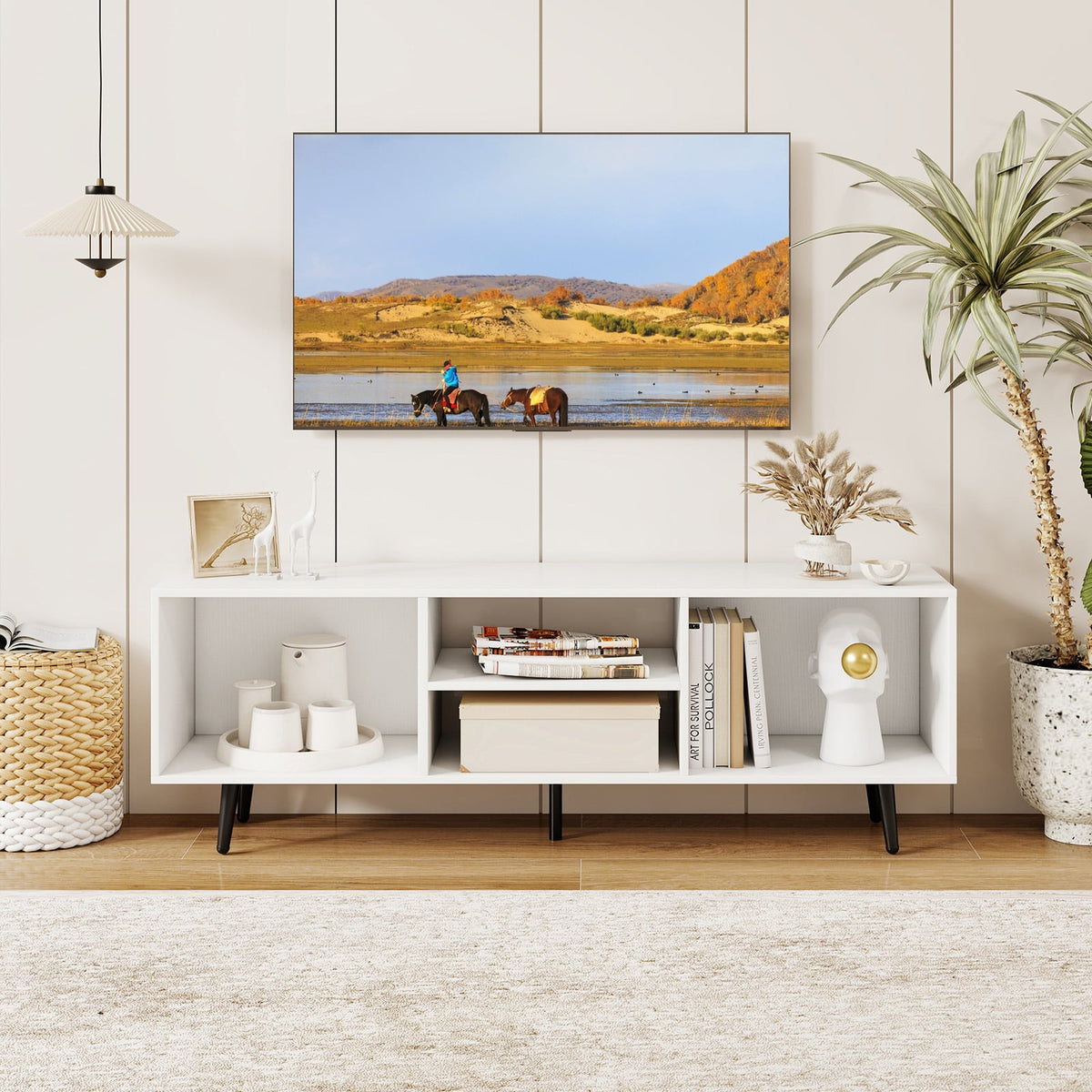 Meuble TV moderne avec compartiments de rangement