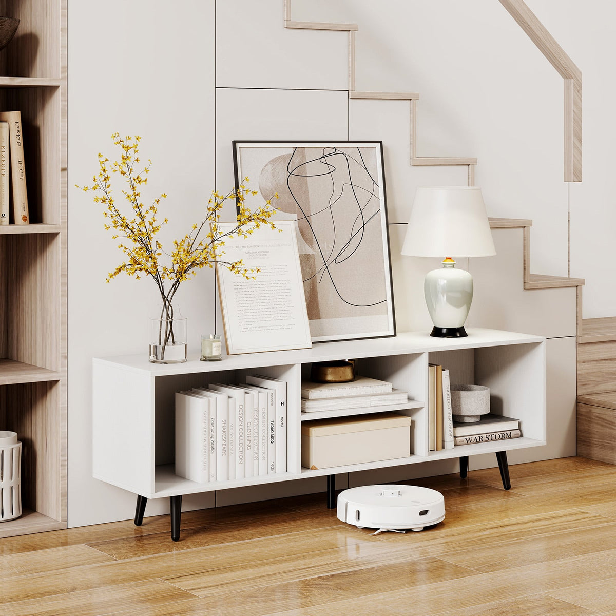 Meuble TV moderne avec compartiments de rangement