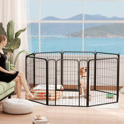 Parc pour chien pliant 8 panneaux — Métal
