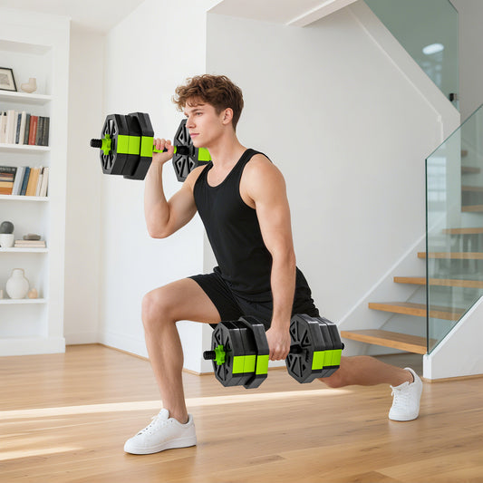 Ensemble d'haltères ajustables 6 en 1 20 kg