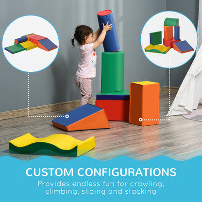 Blocs de jeu en mousse modulaires 7 pièces pour tout-petits