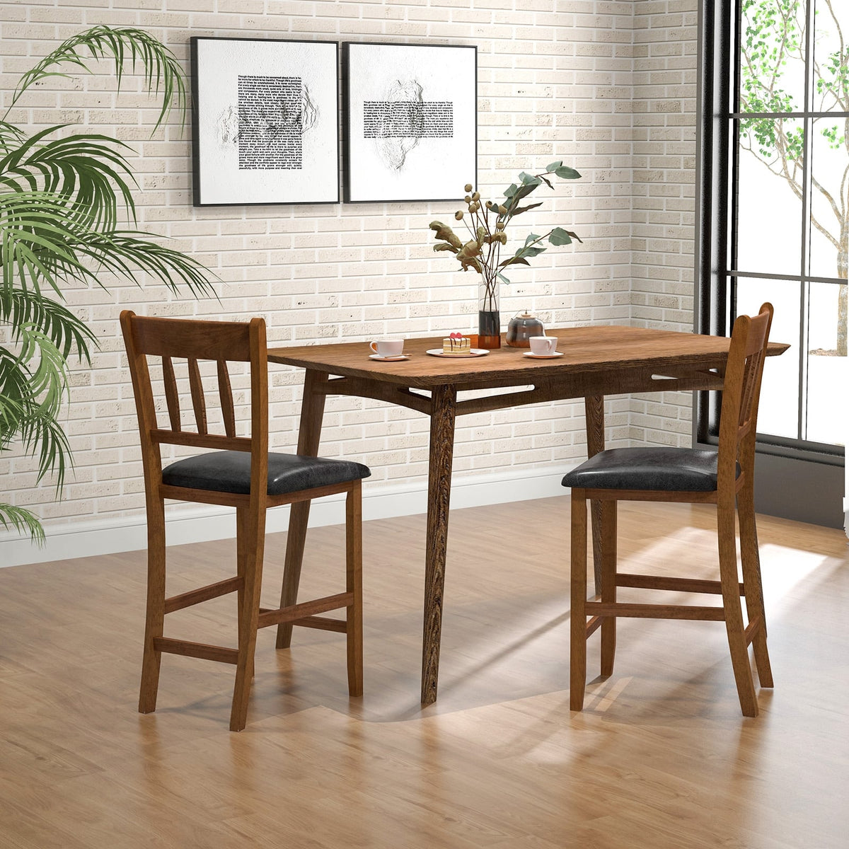 Tabouret de comptoir hauteur 65 cm — Lot de 2