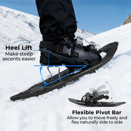Raquettes à neige 53 cm avec bâtons — Lot de 2