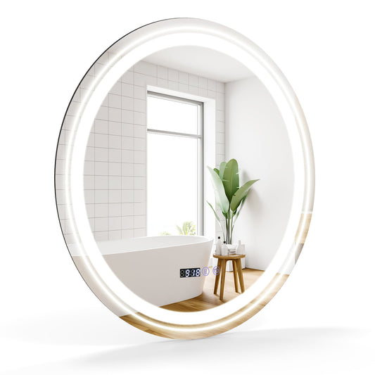 Miroir de salle de bain LED rond anti-buée