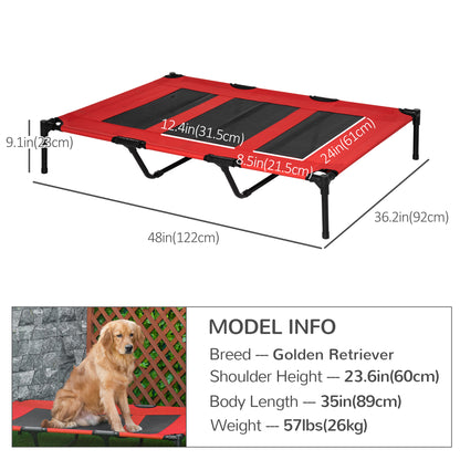 Lit surélevé pour chien grande taille intérieur extérieur