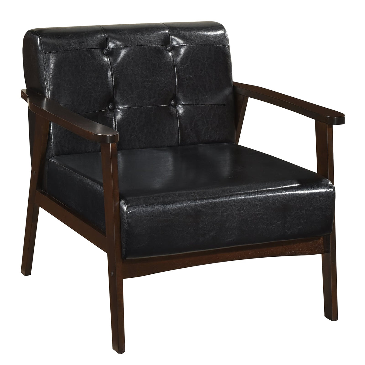 Chaise d'appoint design style mid-century bois d'hévéa