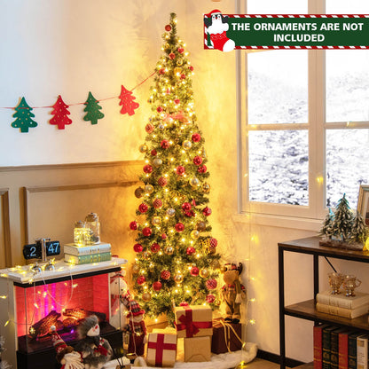 Arbre de Noël mural illuminé 213 cm
