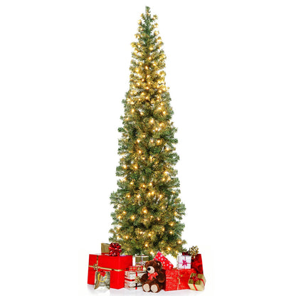 Arbre de Noël mural illuminé 213 cm