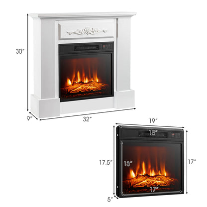 Foyer électrique meuble télé 1400W avec télécommande