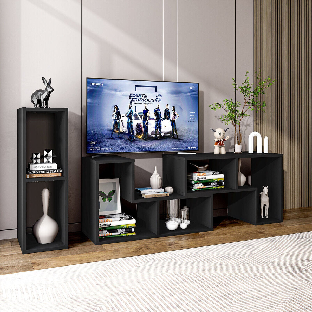 Meuble TV modulable 3 pièces pour téléviseur jusqu'à 165 cm