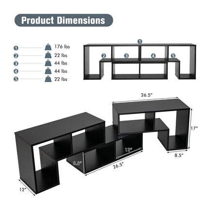 Meuble TV modulable 3 pièces pour téléviseur jusqu'à 165 cm