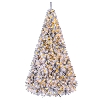 Arbre de Noël artificiel enneigé pré-éclairé 183 cm