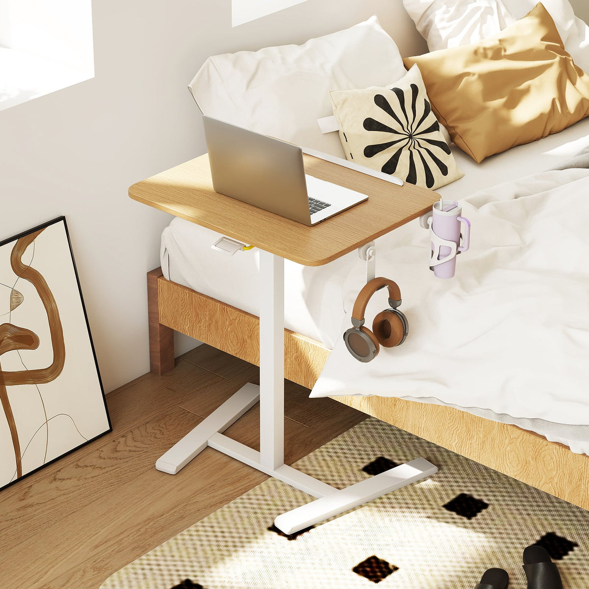 Bureau debout mobile pliable