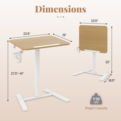 Bureau debout mobile pliable