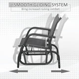 Chaise balançoire d'extérieur à glissement en acier