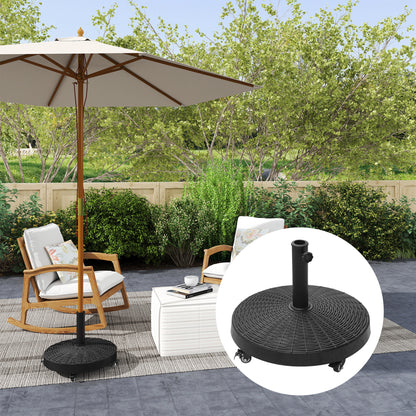 Base de parasol ronde 52 cm avec roues