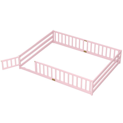Lit de sol Montessori pour enfants avec barrière