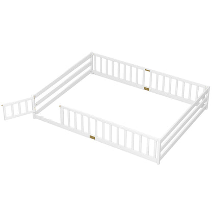 Lit de sol Montessori pour enfants avec barrière