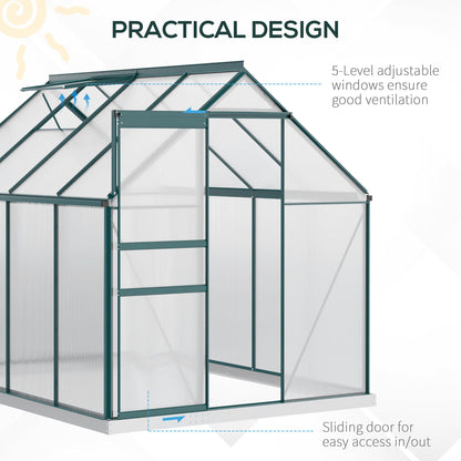 Serre de jardin polycarbonate 183 x 183 x 198 cm