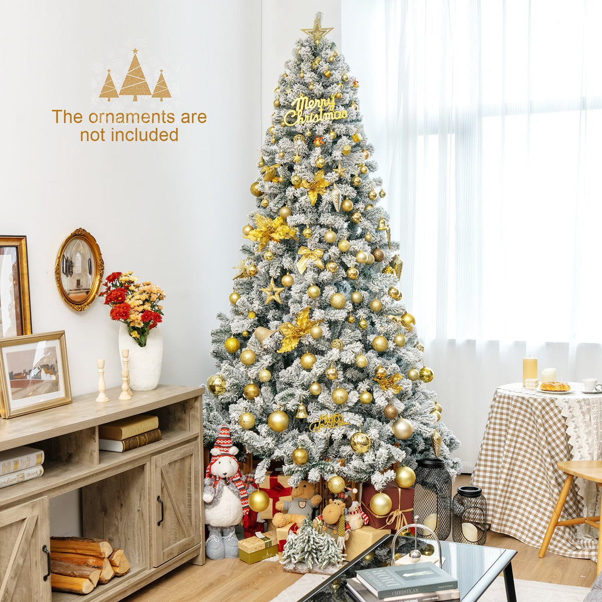 Arbre de Noël artificiel enneigé 274 cm