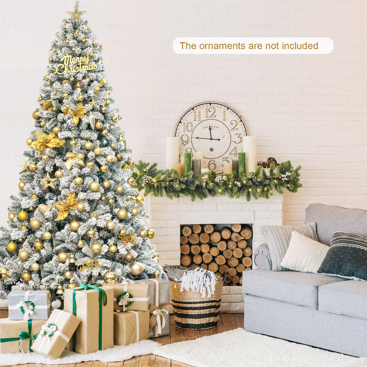 Arbre de Noël artificiel enneigé 274 cm