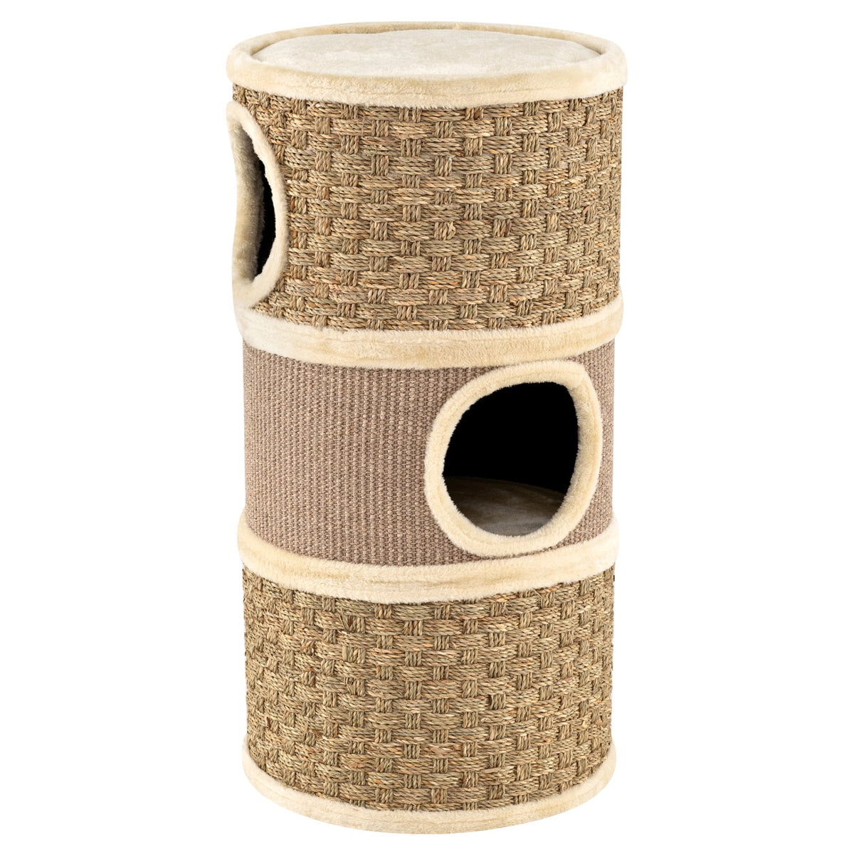 Condo pour chat 3 étages avec griffoir en sisal 71 cm