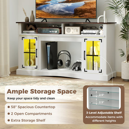 Meuble TV avec éclairage DEL et télécommande
