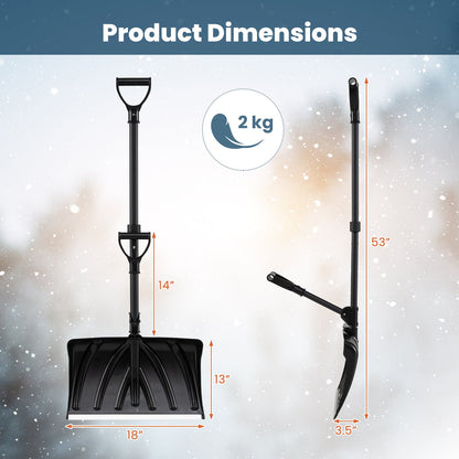 Pelle à neige ergonomique avec double poignée