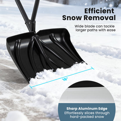 Pelle à neige ergonomique avec double poignée