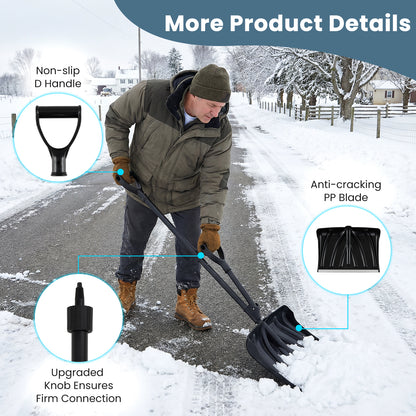 Pelle à neige ergonomique avec double poignée