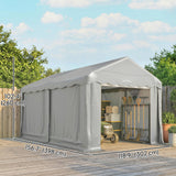 Abri de jardin portable toile imperméable 396 x 305 cm