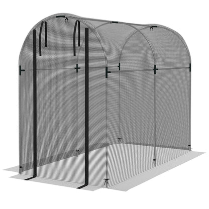 Cage de protection pour cultures avec porte zippée 122 x 244 cm
