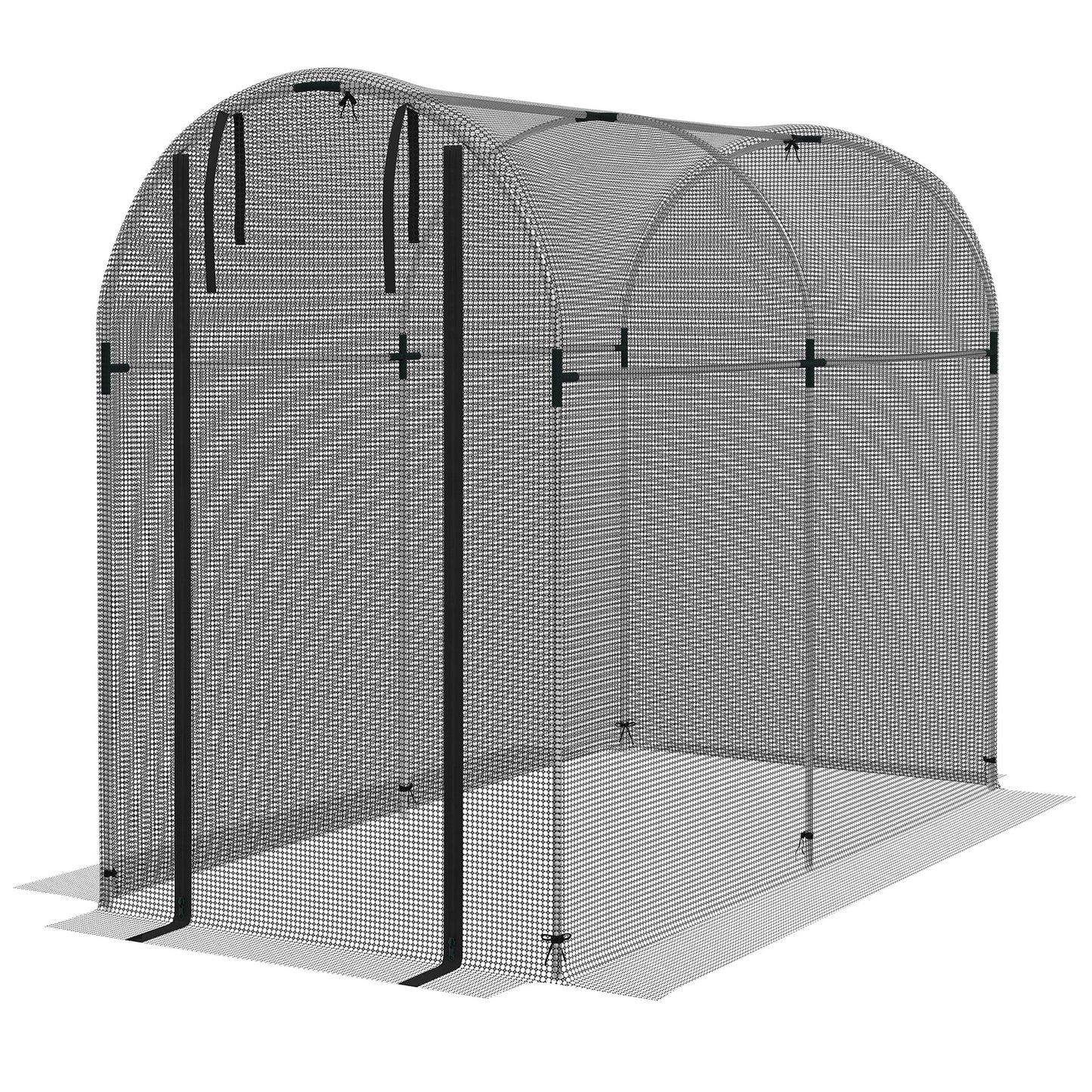 Cage de protection pour cultures avec porte zippée 122 x 244 cm