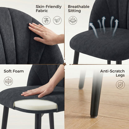 Chaises de salle à manger rembourrées ensemble de 4