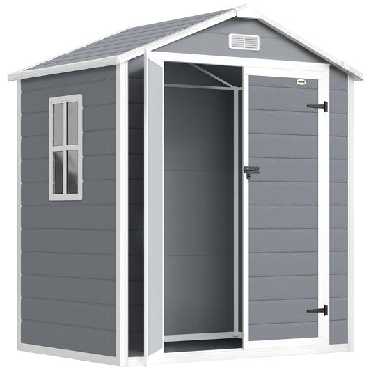 Abri de jardin en plastique avec double porte et verrou