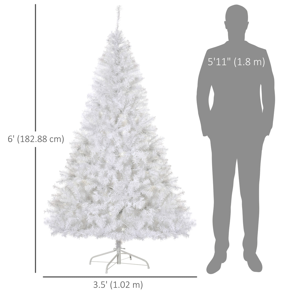 Sapin de Noël artificiel pré-éclairé 6 pi