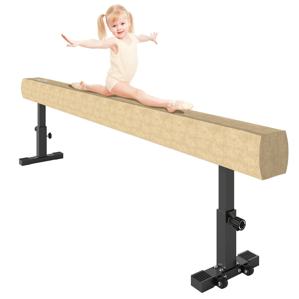 Poutre de gymnastique réglable 226 cm avec roulettes