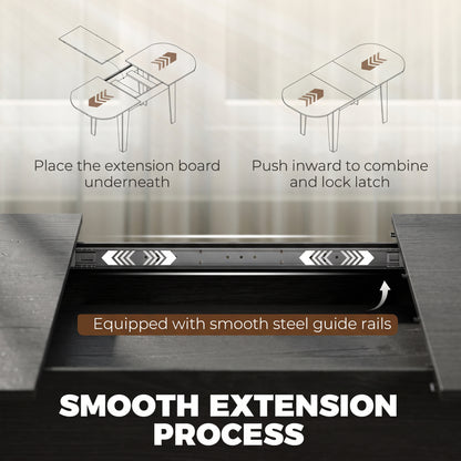 Table à manger ovale extensible de style fermette