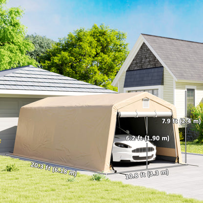 Abri automobile 11' x 20' cadre acier galvanisé