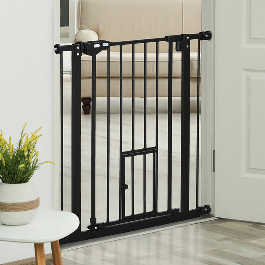 Barrière pour animaux rétractable avec porte pour chat