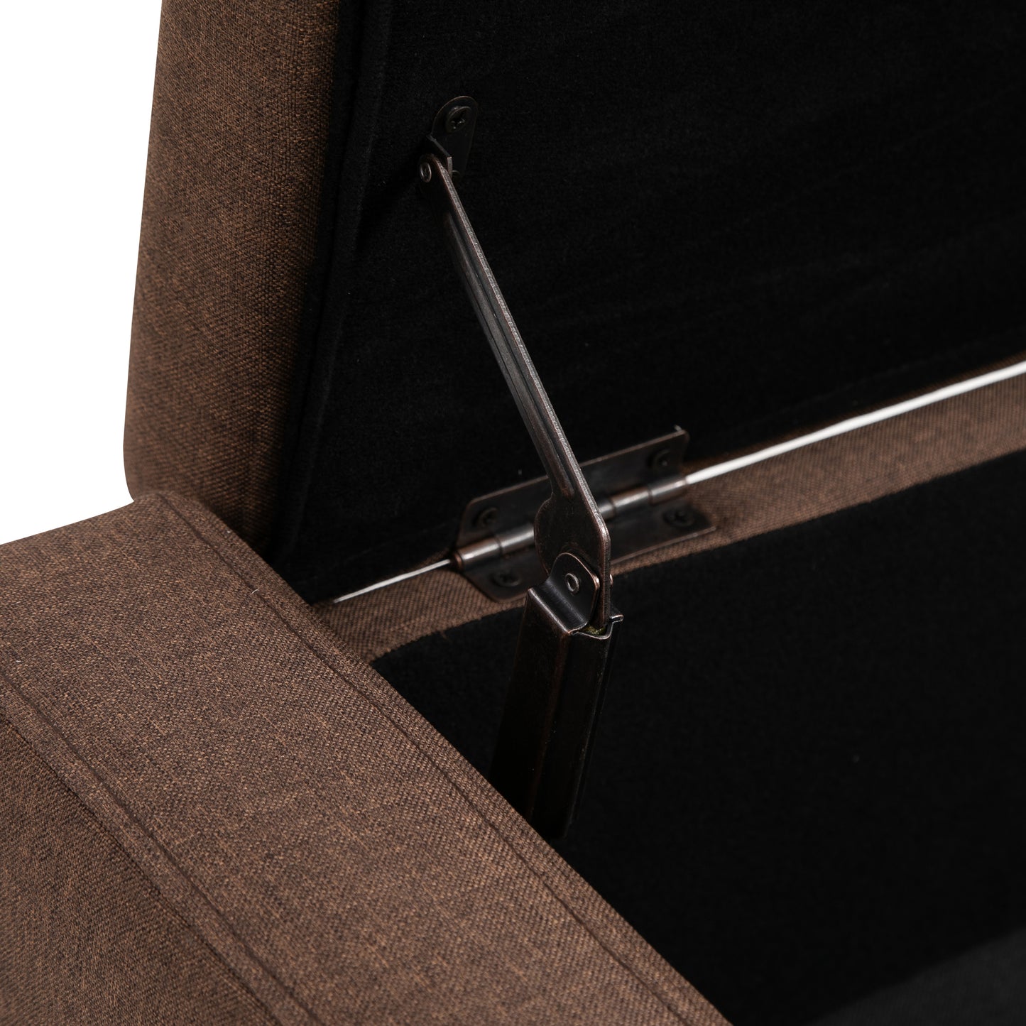 Banc coffre capitonné en lin