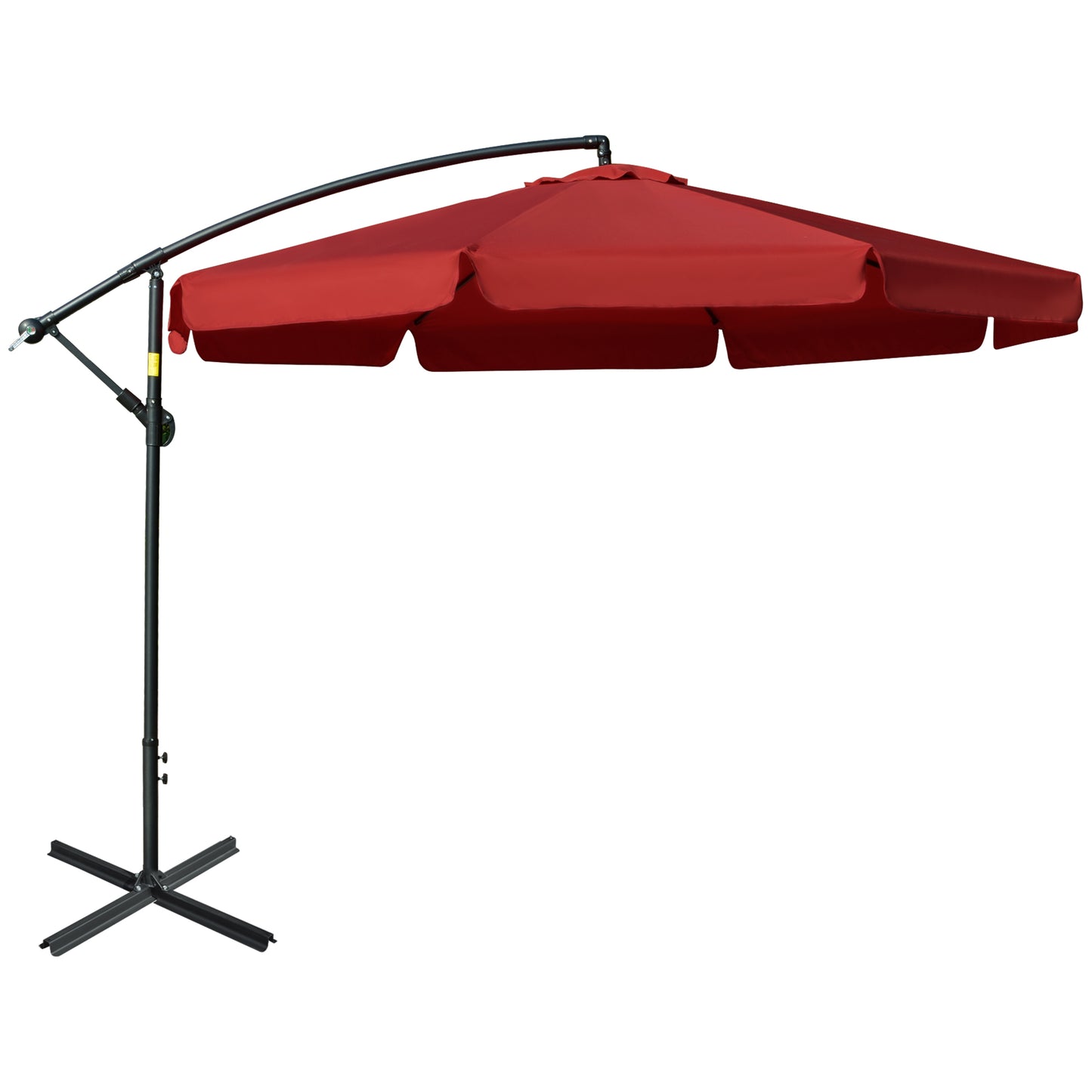 Parasol déporté inclinable avec base croisée 335 cm